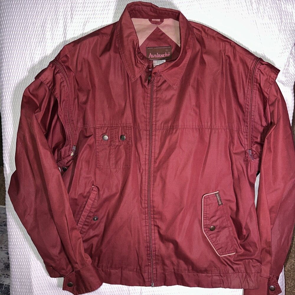 Vintage 1990s Avalanche XL Convertible Jacket Removable Sleeves Made In Macau